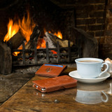 Stylish brown leather folio case for iPhone 6