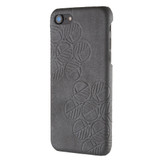 iPhone 8 leather back case in grey premium design