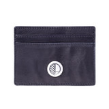 British leather slim card holder in Verglas Black British leather slim card holder in Verglas Black
