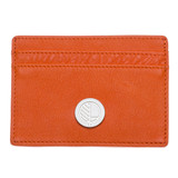 British Leather Slim Card Holder in Orange