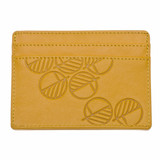 Compact British leather yellow card wallet