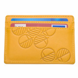 Leather Ultra Slim Card case in  Yellow -Drew Lennox