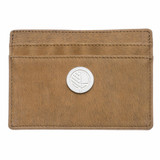 Real British Leather Slim Card Holder in Taupe Blaze Brown -Drew Lennox