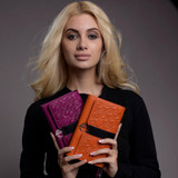 Pink leather wallet for travel essentials