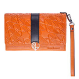 British leather clutch bag with travel wallet design British leather clutch bag with travel wallet design