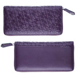 Woman's Purple Real Leather Zip Purse Pattern uk -Drew Lennox and Ed Hicks