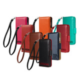 Royale iPhone SE leather wallet case with wrist strap – front view