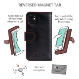Royale case on flat surface showing stitching and texture