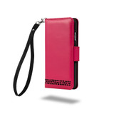 Leather wallet case with strap – perfect fit for iPhone 12 Mini