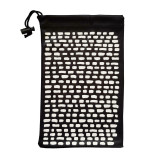 Drawstring fabric pouch for safe and compact storage