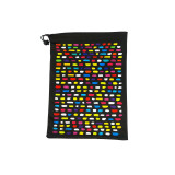 Reusable fabric gift pouch with secure drawstring closure