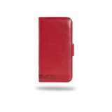 Royale iPhone 14 Plus red leather wallet case with strap – premium & protective