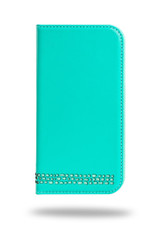 Roma" iPhone 15 Pro Max 6.7" Slim Leather Case – Vintage Turquoise