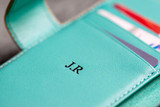 iPhone 16 Plus wallet case in genuine leather finish