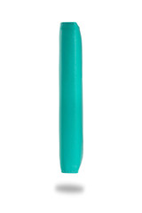 Premium Leather Wallet Flip Case for the iPhone 16 in Turquoise with "Turners" Dot in Silver