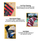 Copy of 5* XL Microfibre TV Screen Cleaning Clothes - Striped for Style and to bring a Smile 30x30cm  Laptop and Tablet Screen Cleaning Cloths — Storage Pouch