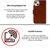 RFID blocking leather iPhone 17 wallet flip case