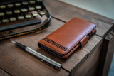luxury leather iPhone 17 Pro wallet flip case