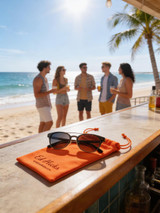 orange sunglasses pouch