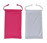 Pink and White 2 Pack of  Soft Glasses Cases and Multi-Use Storage Pouches