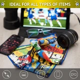 Sports microfibre cloth for TV, remote and camera lens cleaning