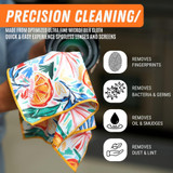 Oranges microfibre cloth for dust fingerprint and grease cleaning