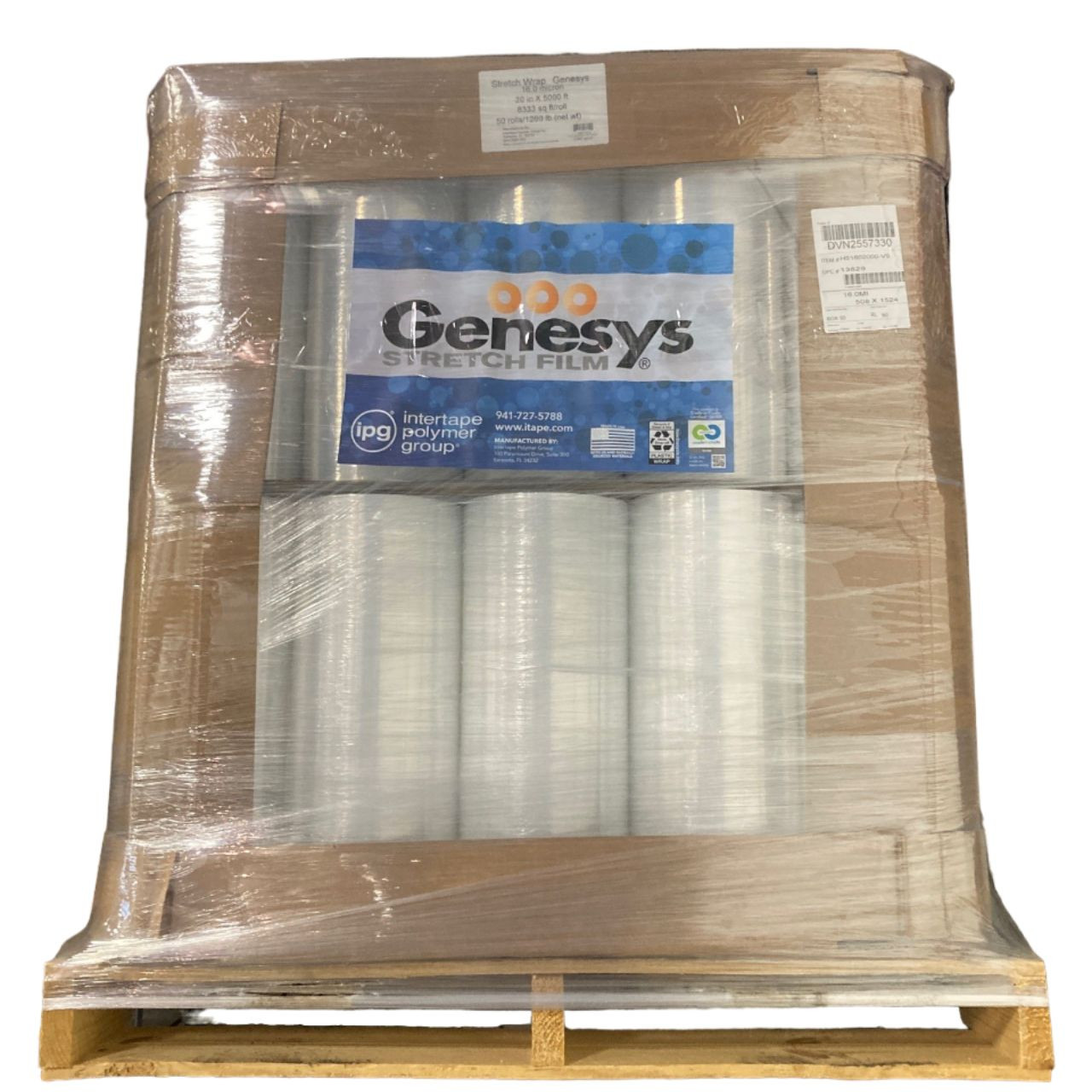 Intertape Genesys 63 Gauge 20" x 5000' 50 rolls per pallet