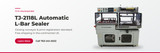 TJ-2118L automatic L-bar sealer with closing conveyor and print registration