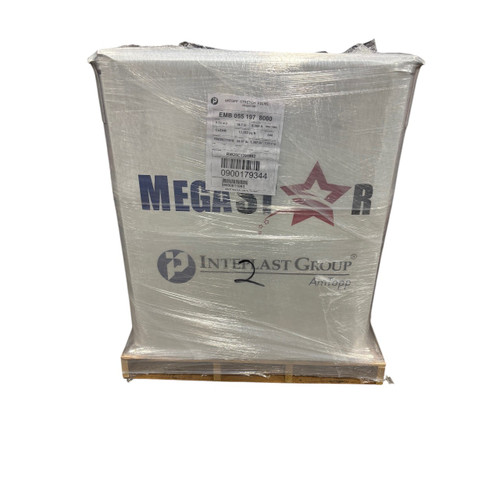 AmTopp MegaStar (EMB) 55 gauge 19.7" x 8000' (net weight 34.67 lbs) with 40 rolls/pallet.