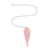 Rose Quartz Pendulum 12-Faceted with Chain and Black Pouch