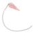 Rose Quartz Pendulum 12-Faceted with Chain and Black Pouch
