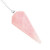 Rose Quartz Pendulum 12-Faceted with Chain and Black Pouch