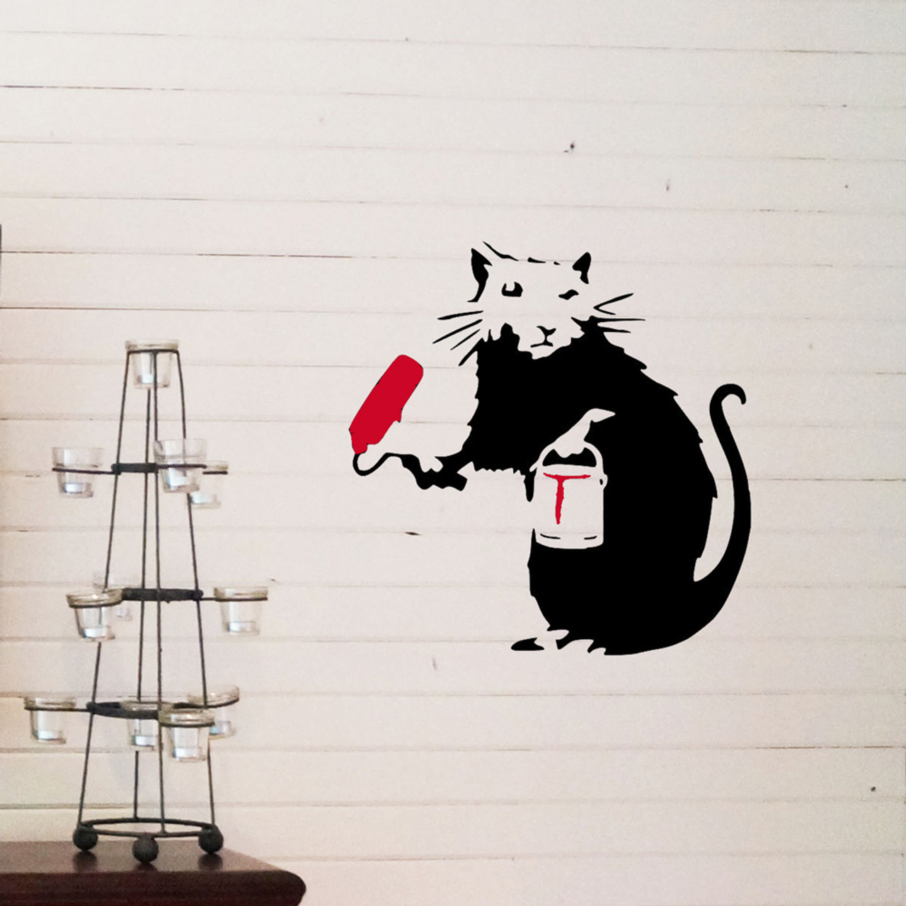 Banksy Painting Rat reusable stencil