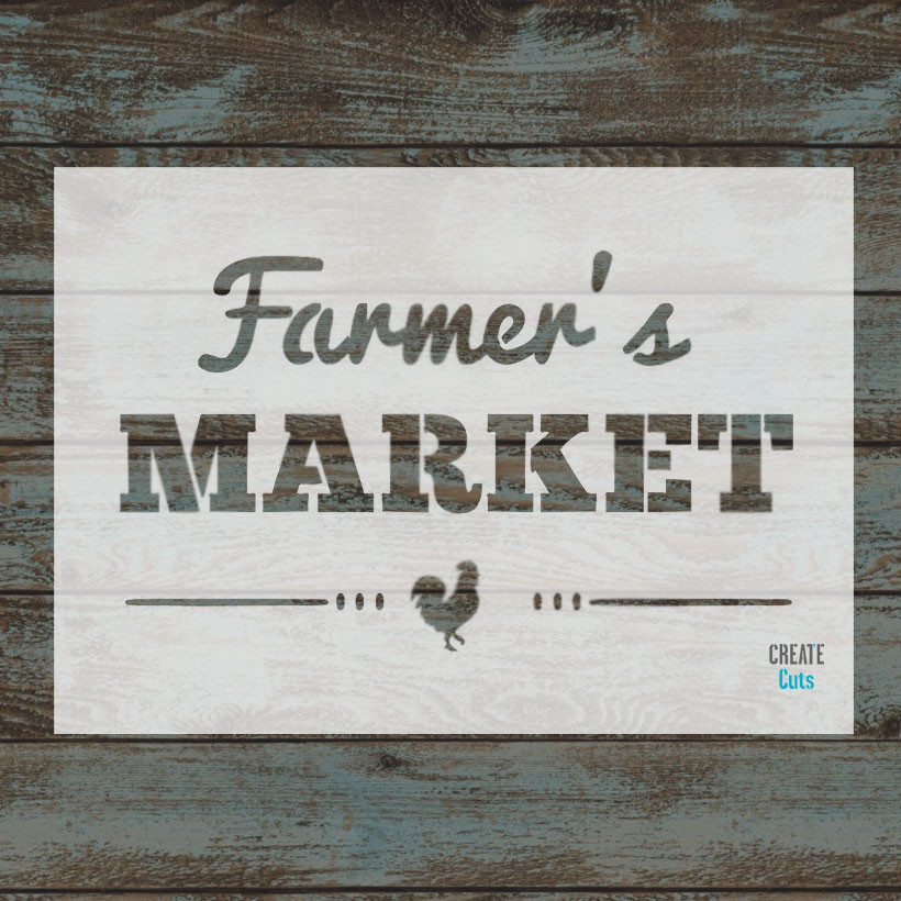 Farmers Market stencil