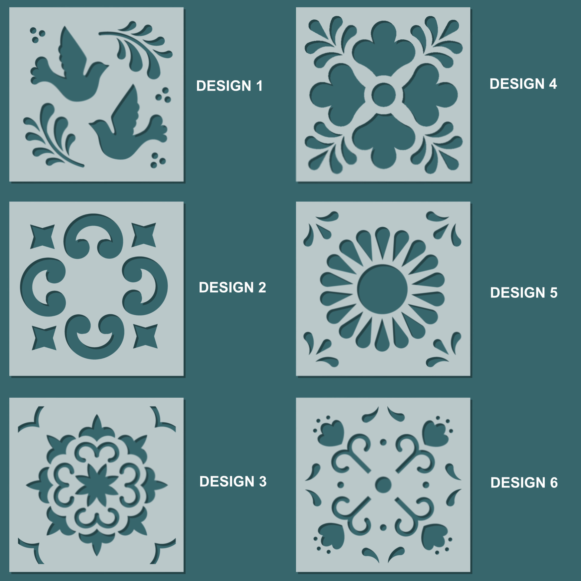 Talavera tile stencil