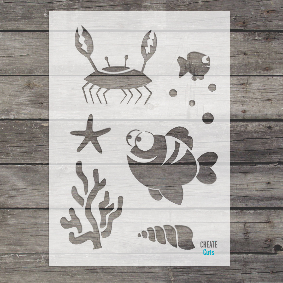 Sea Life stencil