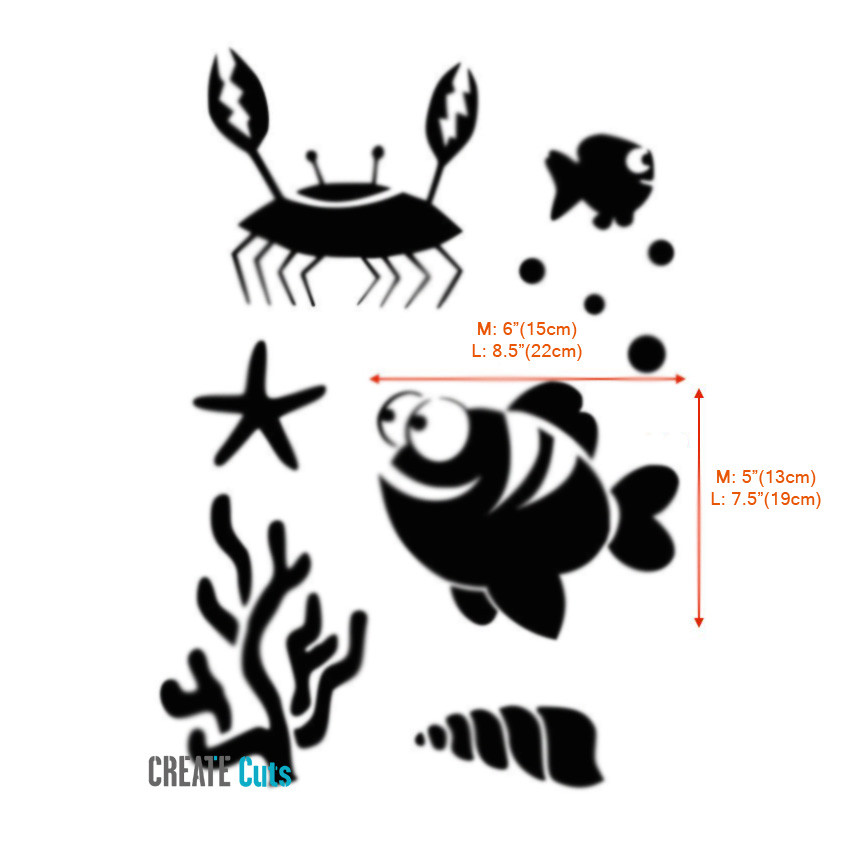 Sea Life stencil