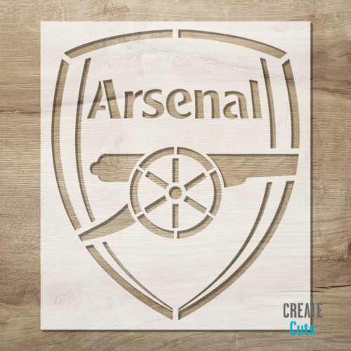Arsenal Stencil on wooden background