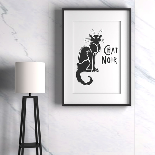 Chat Noir stencil on the picture