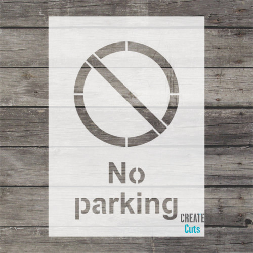 No parking sign stencil