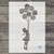 Banksy Flying Girl and balloons stencil