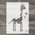 Giraffe stencil cute decor for nursery walls repeat stencil giraffe with flowers