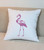 Flamingo Stencilled on the Cushion