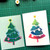 Christmas Greeting Card making using Xmas Tree Stencil