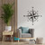 Compass large stencil on the living room wall
