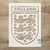 England national football team logo on wooden background