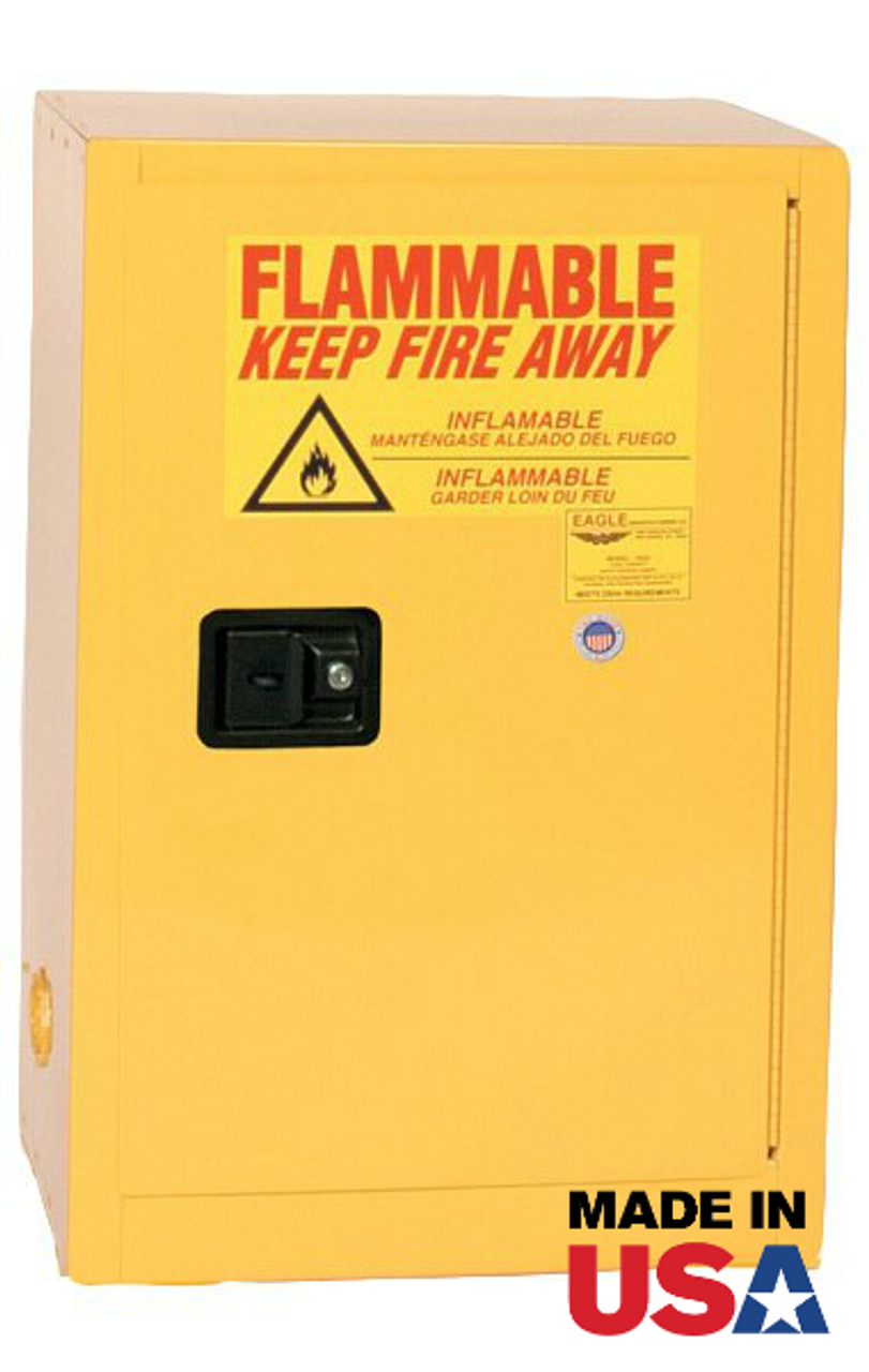Eagle 1924 Flammable Safety Cabinet 12 Gallon Self Closing