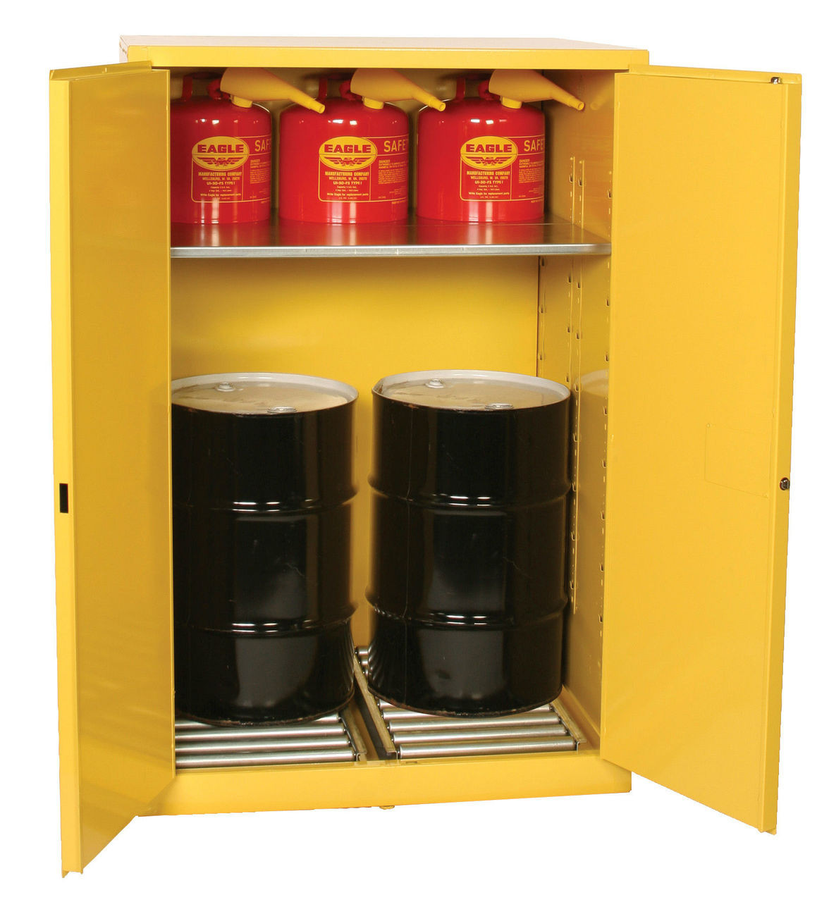 Eagle Haz-Mat Drum Storage 60 Gallon Self-Closing Safety Cabinet