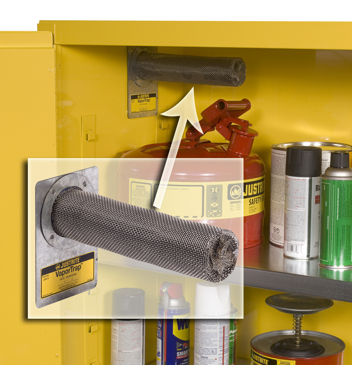 Justrite 29916 Flammable Safety Cabinet VaporTrap Filter 2-Pack