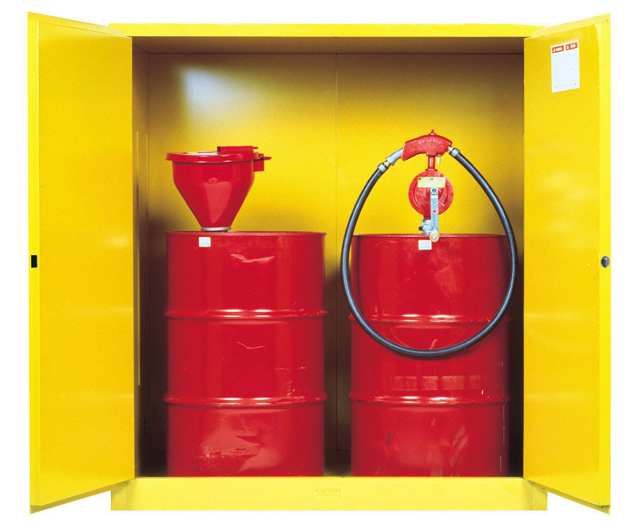 Justrite 899100 Double Vertical Drum Safety Cabinet 110 Gal.